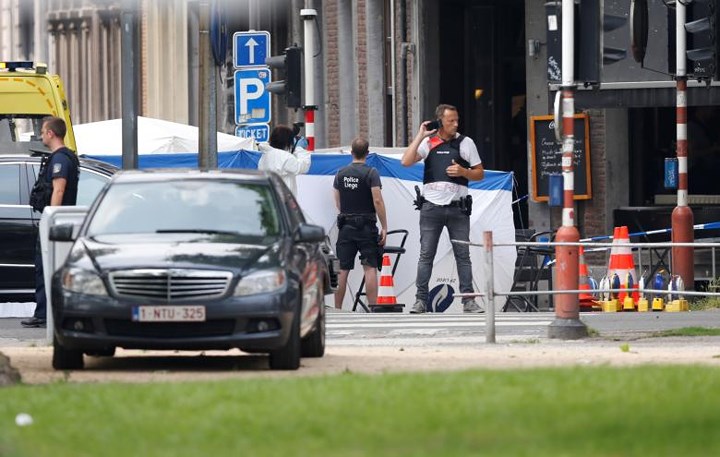 Hiện trường tấn công khủng bố tại Bỉ làm 3 người thiệt mạng